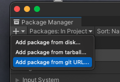 Unity package manager